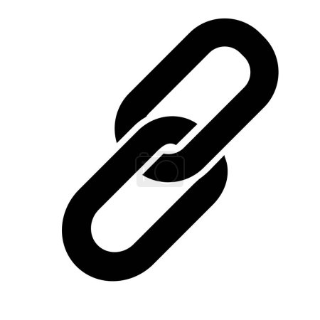Ilustración de Dos eslabones de la cadena icono Link vector aislado en blanco - Imagen libre de derechos