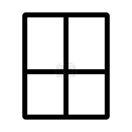 Double door fridge outline icon vector. Double door fridge outline isolated white background. Vector Illustration