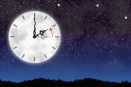 Photo for Illustration of a clock return to standard tim - Royalty Free Image
