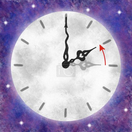 Téléchargez les photos : Illustration d'une horloge retour à la minuterie standard - en image libre de droit