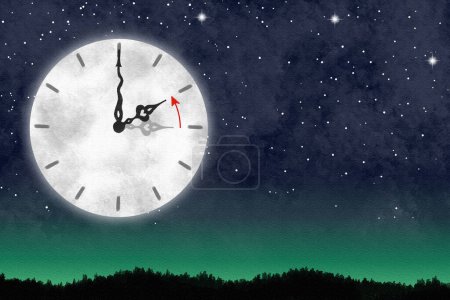 Téléchargez les photos : Illustration d'une horloge retour à la minuterie standard - en image libre de droit