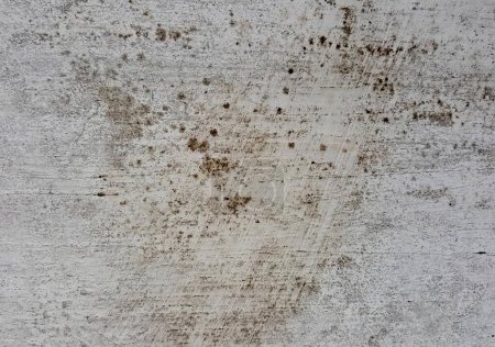 Photo for A photography of a dirty wall with a lot of dirt on it, white concrete wall with a lot of brown spots. - Royalty Free Image