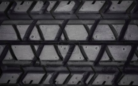 Photo for A photography of a tire tread with a lot of holes, fire screen of a tire tire with a pattern of hexagons. - Royalty Free Image