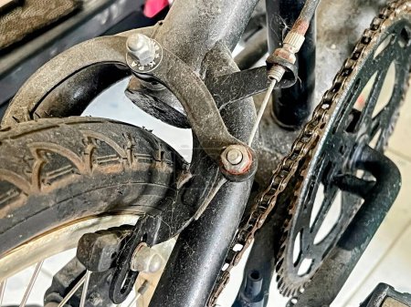 Foto de Una fotografía de la cadena en la bicicleta. - Imagen libre de derechos