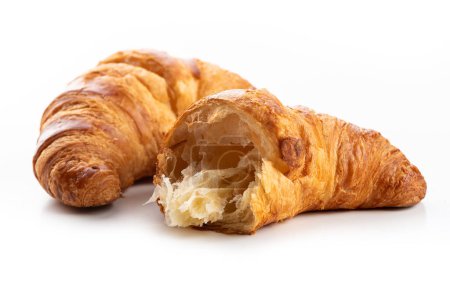 Photo for Croissants. half broken and whole croissants - Royalty Free Image