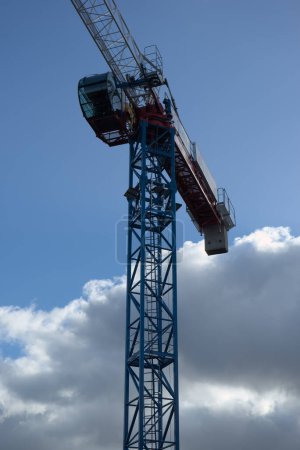Photo for Construction crane in action, building and civil engineering - Royalty Free Image