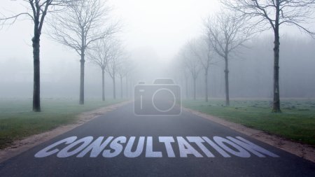 Photo for Street Sign the Direction Way to Consultation - Royalty Free Image