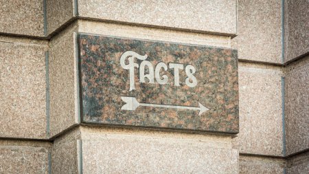 Photo for Street Sign the Direction Way to Facts - Royalty Free Image