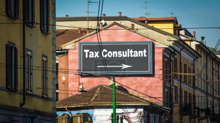 Photo for Street Sign the Direction Way to TAX CONSULTANT - Royalty Free Image