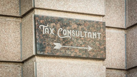 Photo for Street Sign the Direction Way to TAX CONSULTANT - Royalty Free Image