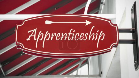 Photo for Street Sign the Direction Way to Apprenticeship - Royalty Free Image