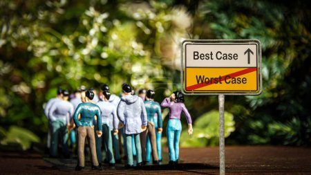 Photo for Street Sign the Way to Best versus Worst Case - Royalty Free Image