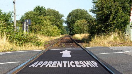 Photo for Street Sign the Direction Way to Apprenticeship - Royalty Free Image
