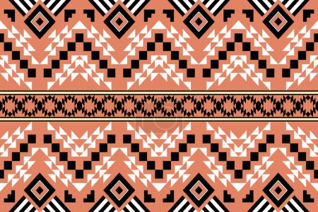 Photo for Geometric ethnic tribal vintage seamless pattern. Applied traditional design for background, carpet, wallpaper, clothing, wrapping, Batik, fabric, fashion design. Vector illustration embroidery style. - Royalty Free Image