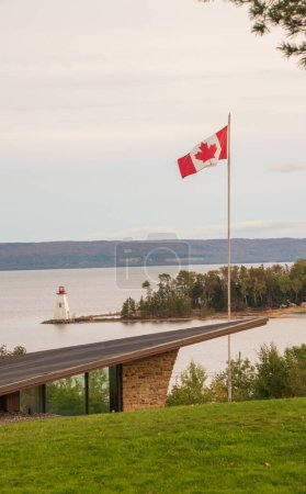 Foto de Alexander Graham Bell National Historic Site es una propiedad de 10 hectáreas en Baddeck, Canadá, con vistas a los lagos Bras d 'Or. Tomado en Canadá, Baddeck, 05.10.2022 - Imagen libre de derechos