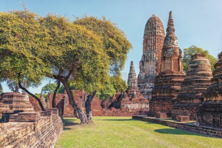 Ancient ruins and Temple in Ayutthaya City, Thailand