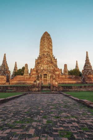 Antiguas ruinas y templo en Ayutthaya City, Tailandia