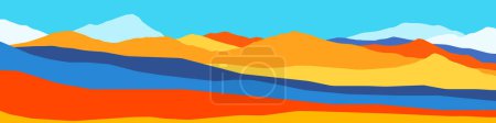 Photo for Color mountains, translucent waves. Multicolored abstract glass shapes, modern background, vector design Illustration for you project - Royalty Free Image
