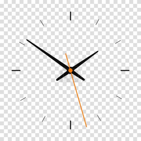 Photo for Clock icon in flat style, timer on transparent background. Business watch. Vector design element for you project - Royalty Free Image
