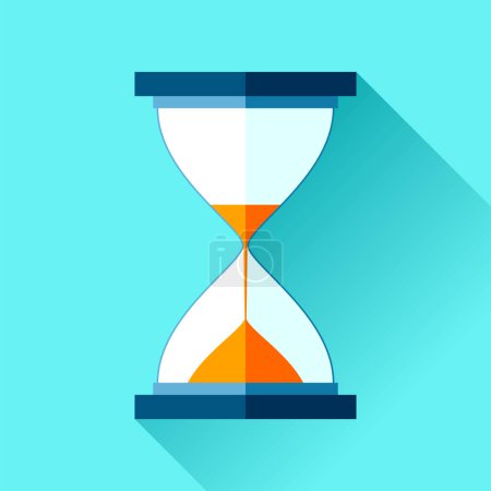 Photo for Hourglass icon in flat style, sandglass timer on color background. Vector design element for you project - Royalty Free Image