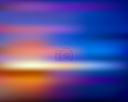 Photo for Abstract blur colorful background. Beautiful sunset. Orange and blue mesh gradient. Color power. Image for you presentation. Vector design wallpaper - Royalty Free Image