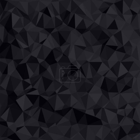 Photo for Low polygon shapes, black background, dark crystals, triangles mosaic, creative origami wallpaper, templates vector design - Royalty Free Image