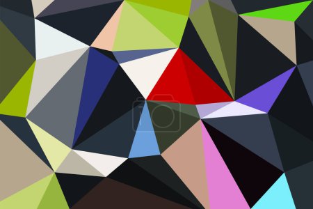 Photo for Triangles multicolor background, color crystals. Low polygonal mosaic, creative origami shapes, vector design - Royalty Free Image