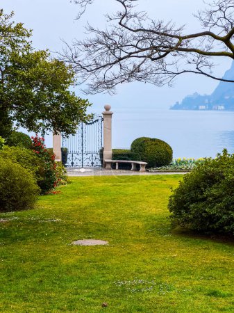Photo for Parco Ciani and Cancello sul lago di Lugano (Gate on Lake Lugano), Lugano, Switzerland - Royalty Free Image