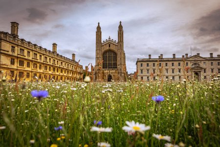 Téléchargez les photos : Cambridge - 23 mai 2022 : King's College Campus à Cambridge, Angleterre. - en image libre de droit