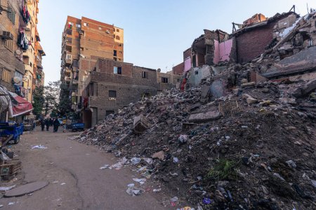 Photo for Cairo, Egypt -  November 13, 2021: Poor street in the old city of Cairo, Egypt - Royalty Free Image