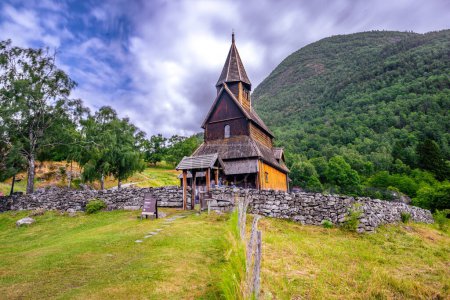 Photo for Ornes, Norway - July 4th, 2023: The Urnes stave Church in the village of Ornes. A UNESCO world heritage site - Royalty Free Image