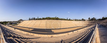 Athens, Greece, May 2nd 2024: The famous Olympic Panathenian Stadium in the center of Athens, Greece