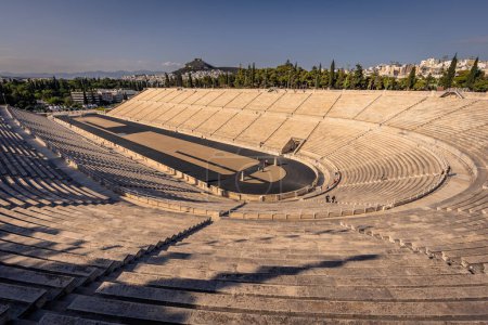 Athen, Griechenland, 2. Mai 2024: Das berühmte Panathenische Olympiastadion im Zentrum von Athen, Griechenland