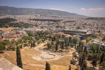 Athens, Greece, May 3rd 2024: The Mighty UNESCO Acropolis of Athens, in the center of Athens, Greece