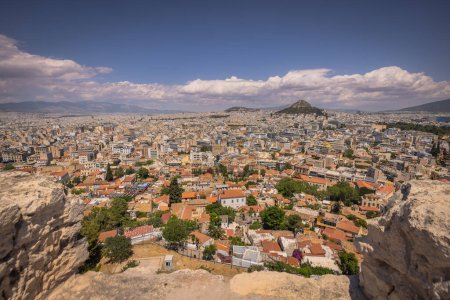 Photo for Athens, Greece, May 3rd 2024: The Mighty UNESCO Acropolis of Athens, in the center of Athens, Greece - Royalty Free Image