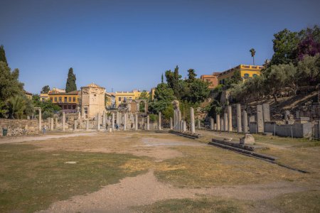 Athènes, Grèce, 3 mai 2024 : L'Agora romaine antique dans le centre d'Athènes, Grèce