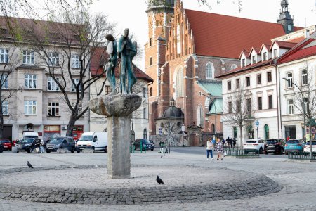 Photo for Fountain at Wolnica Square. - Royalty Free Image