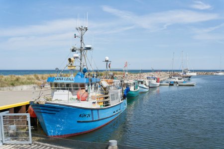 Photo for Kuehlungsborn, Germany  May 22, 2023: the fishing cutter Anna Lena, built in 1987, in the harbour of Kuehlungsborn on the german Baltic Sea - Royalty Free Image