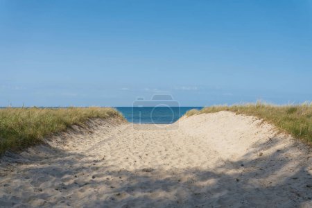 Photo for Access to the beach of the Baltic Sea on a dune between Khlungsborn and Heiligendamm in Germany - Royalty Free Image