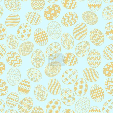 Photo for Vector seamless pattern Easter eggs - Royalty Free Image
