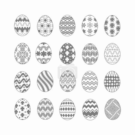 Photo for A set of Easter eggs with an original pattern - Royalty Free Image