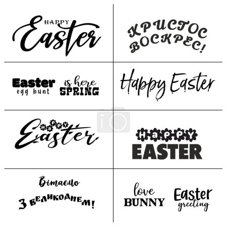 Photo for Lettering calligraphy composition writing idea happy easter - Royalty Free Image