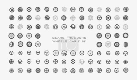 Photo for Gear or wheel car drive icon logo design - Royalty Free Image