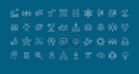 Photo for Icons and pictograms people signs symbols plots - Royalty Free Image