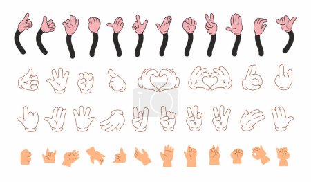 Photo for Stylized cartoon hands in a set for your character - Royalty Free Image
