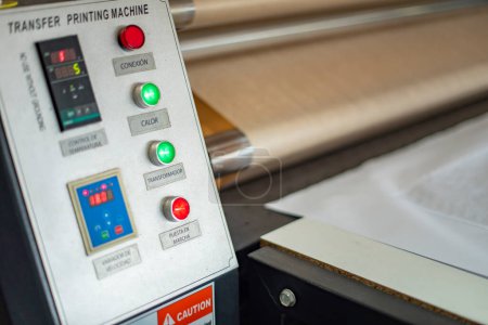 Photo for Transfer printing machines close-up with control panel - Royalty Free Image