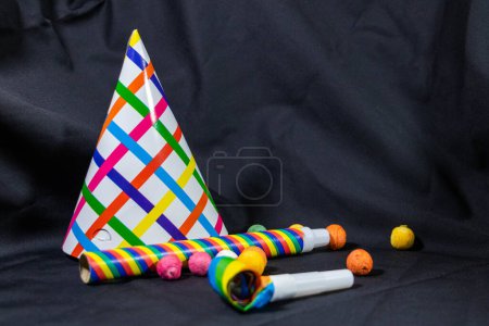 Party, party favors and streamers for carnival, birthday, sylvester