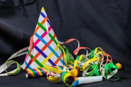 Party, party favors and streamers for carnival, birthday, sylvester