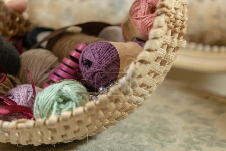 Josephina wicker basketwork basket for needlework