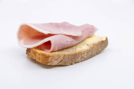 Photo for Simplicity in cooking - Just a ham on background, close up - Royalty Free Image